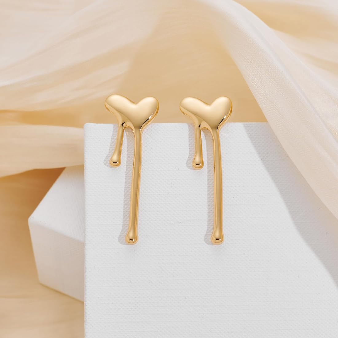 Dripping Heart Earrings