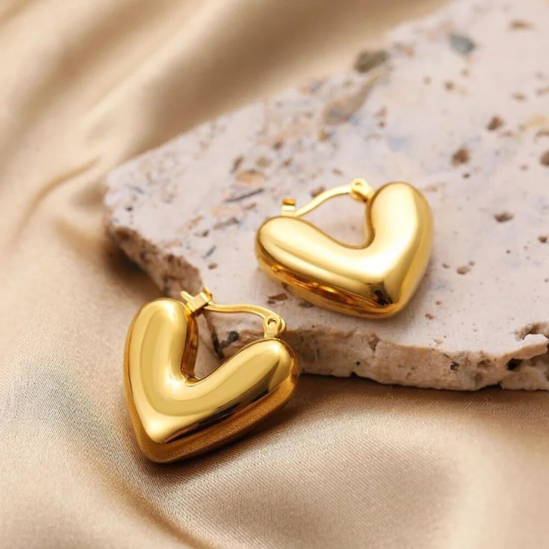 Chunky Heart Hoops