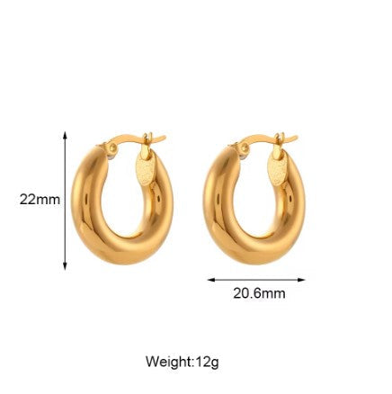 Classic Mini Gold Hoops