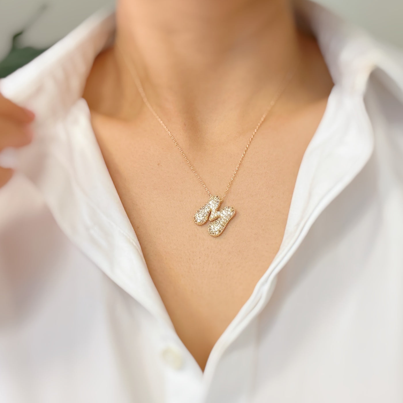 Studded Initial Chain