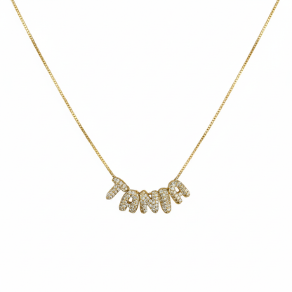 Mini bubble initial name chain