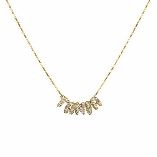Mini bubble initial name chain