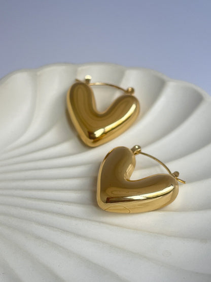 Chunky Heart Hoops