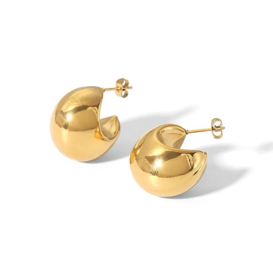 Crescent moon Hoops