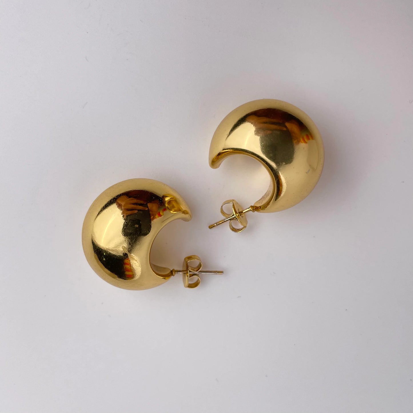 Crescent moon Hoops