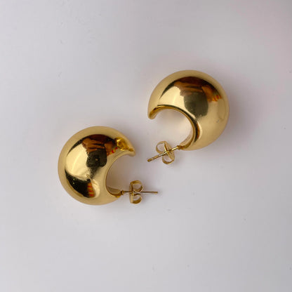 Crescent moon Hoops